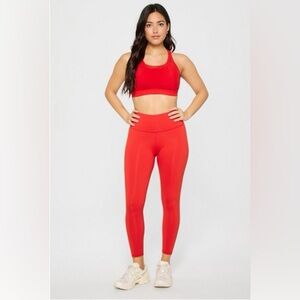 NWT- Fabletics Define PowerHold HW Legging 7/8 -HEATED RED (24”inseam)